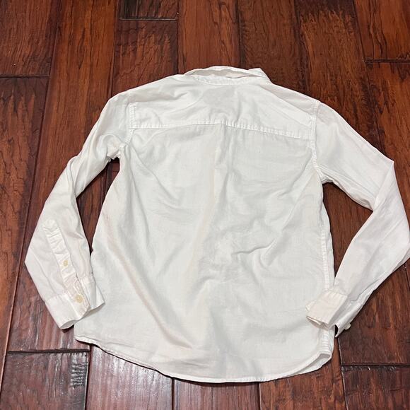 Abercrombie Kids Boys 9/10 Long Sleeve Button Up White Casual Academia Preppy - Picture 2 of 8